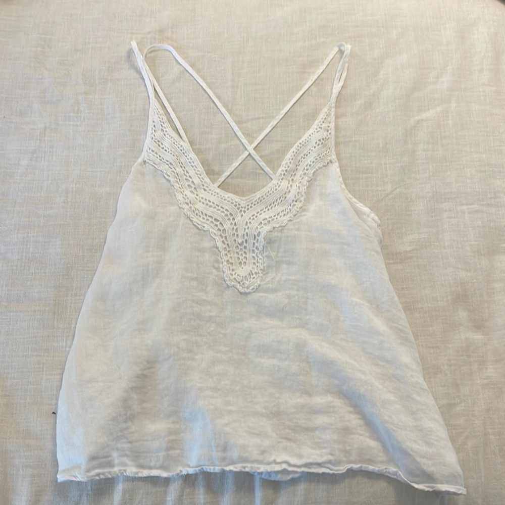 White Zara tank